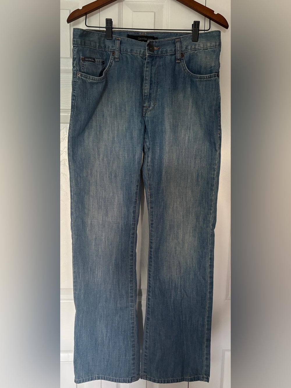 Vintage Y2K Calvin Klein Cotton Relaxed Bootcut Jeans Medium Blue Wash 32